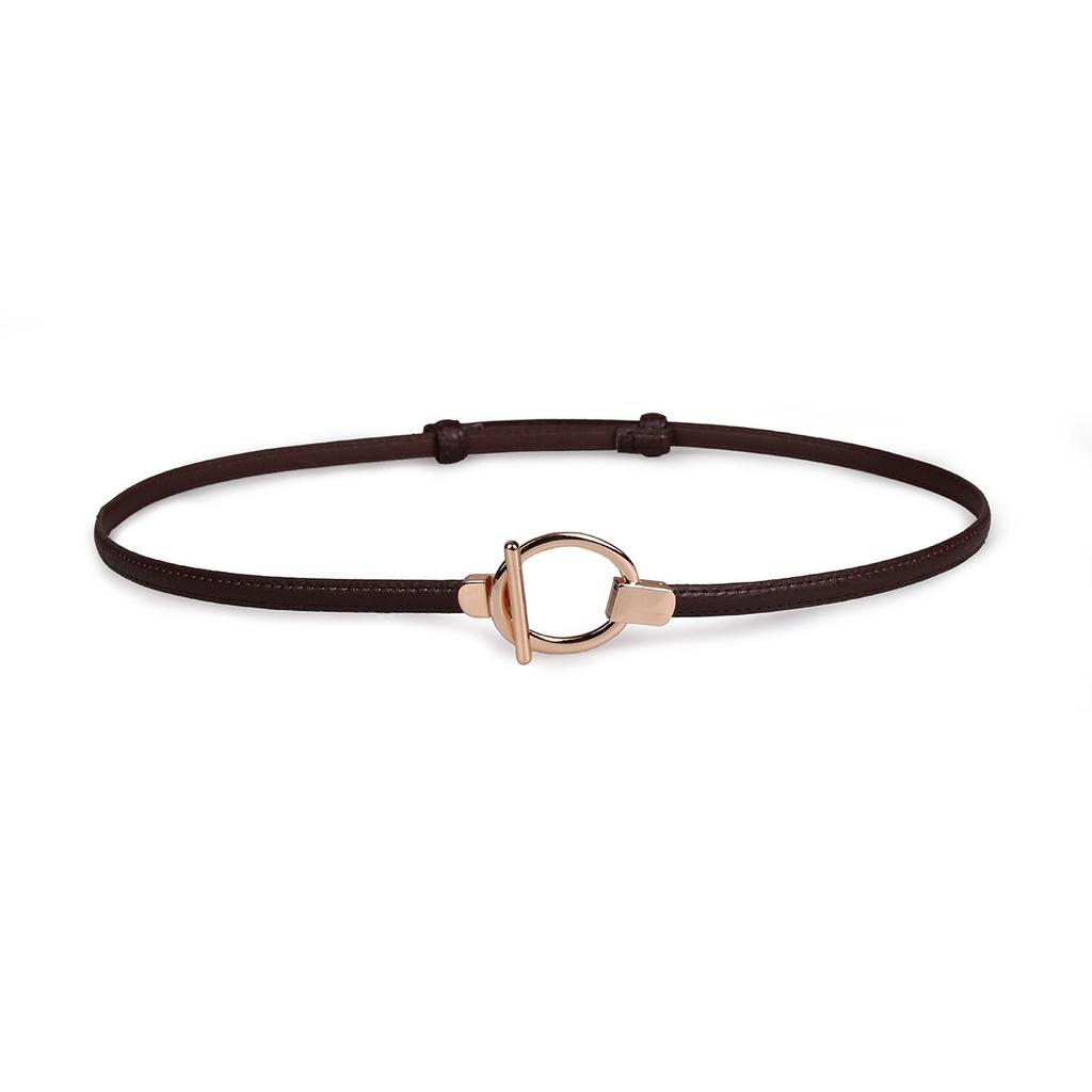 New Adjustable Women's Circle Buckle Belt, Thin Belt, Sweet Dress, Belt Buckle, Versatile Hook Buckle
