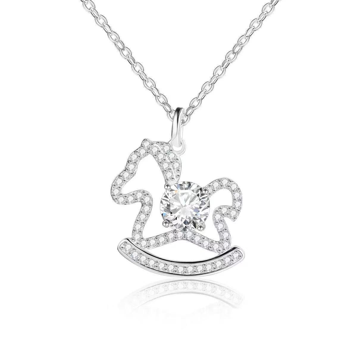 

2026 Women s Luxury Get-Rich-Quick Carousel Necklace - Stylish Birthday Gift A136 Horse Pendant Only (No Chain)