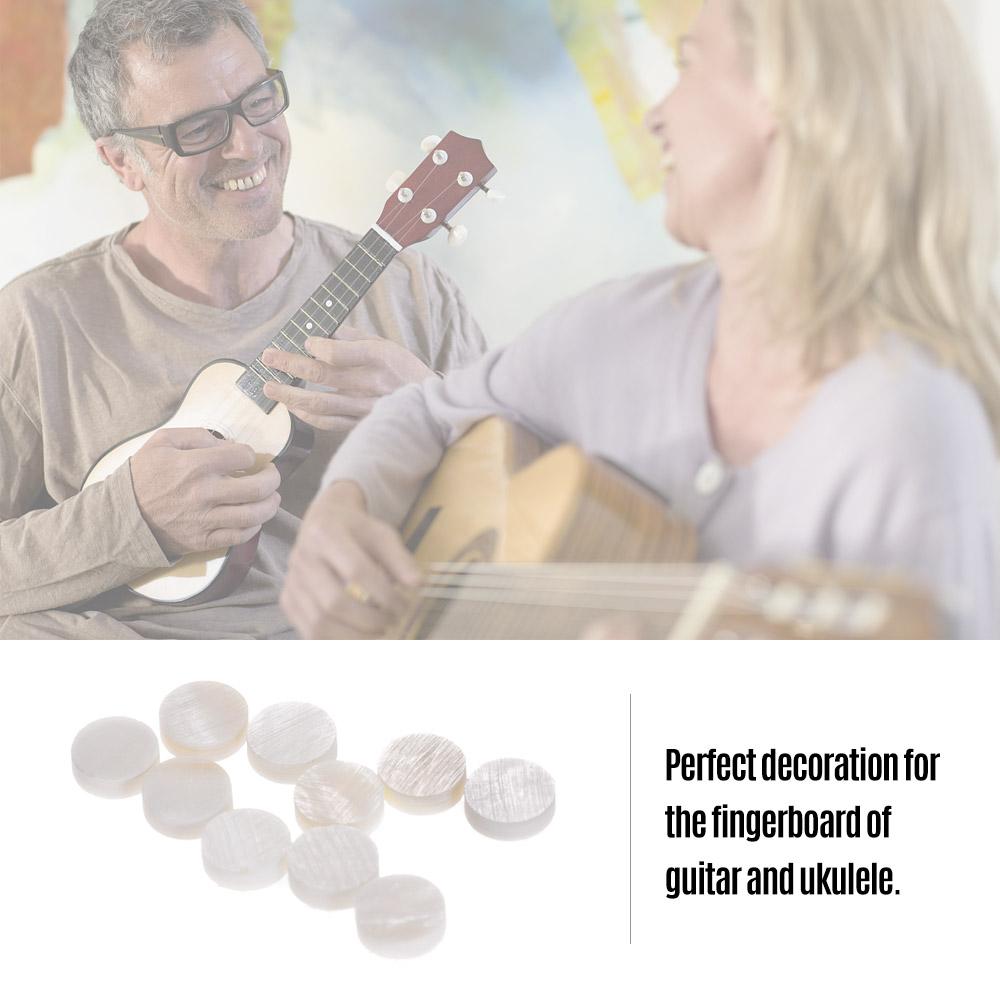 6mm Diameter Fretboard Fingerboard Position Marker Inlay Dots White Mother of Pearl   Pack of 10