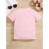 Mädchen Crew-Neck Kurzarm-T-Shirt mit Cartoon-Blauen Sternen & Schleifen-Print
