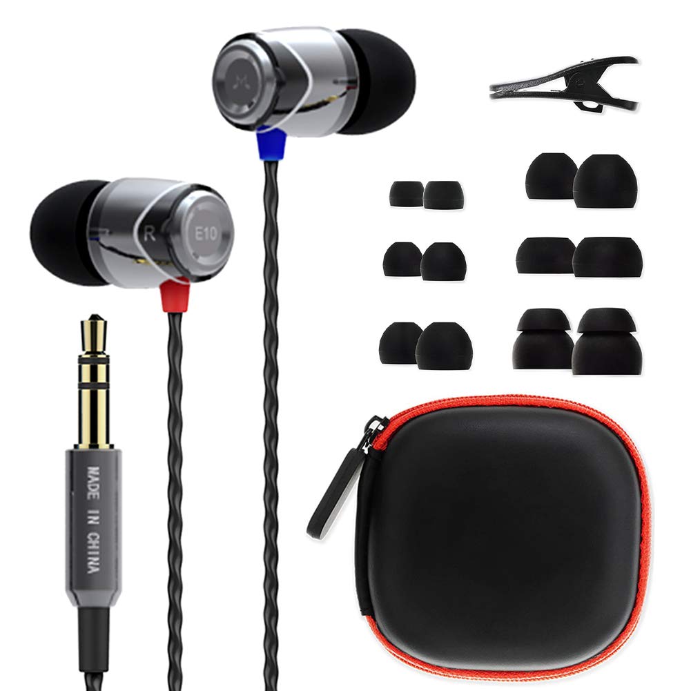 SoundMAGIC E10 Bedrade Koptelefoon met Krachtige Bas en Stereo voor Sport Ruisonderdrukkend In-Ear Hi-Fi (Grijs)