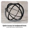 Metal Geometric Sculpture Decorative with Interlocking Rings Elegant