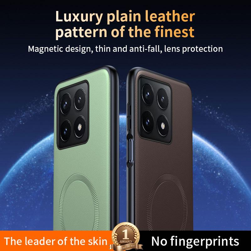 For Xiaomi 14T Pro Case Magnetic Leather Shield Cover For Xiaomi 14T Pro High Quality Anti-Fingerprint Non-Slip PC+TPU