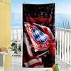 FC Bayern München Personalisierbares Namens-Strandtuch Superweiche Mikrofaser Schnelltrocknendes Gewebe Tragbar für Schwimmen Strand Camping Reisen Strandzubehör Fitnessstudio