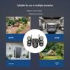 V380 Solar-Powered Outdoor Waterproof Camera with Dual Light and Tri-Screen Bullet & Dome Integration