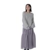Beauty Casual Dress with Shaggy Knit and Tulle Skirt for Gray X Gray [Natural Basic] Women,