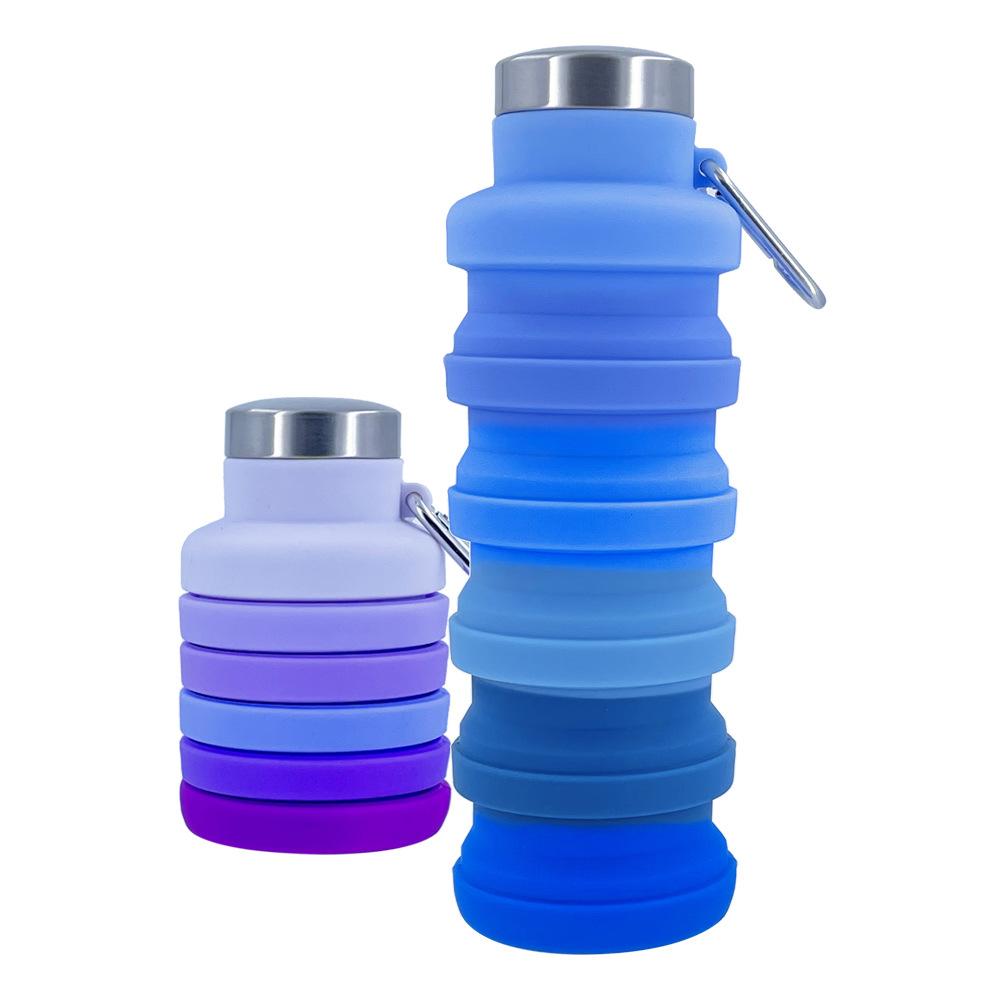 Botella de Agua de Silicona Plegable, Taza de Agua Portátil para Deportes al Aire Libre, Botella de Viaje Expandible Creativa para Ciclismo, Regalo