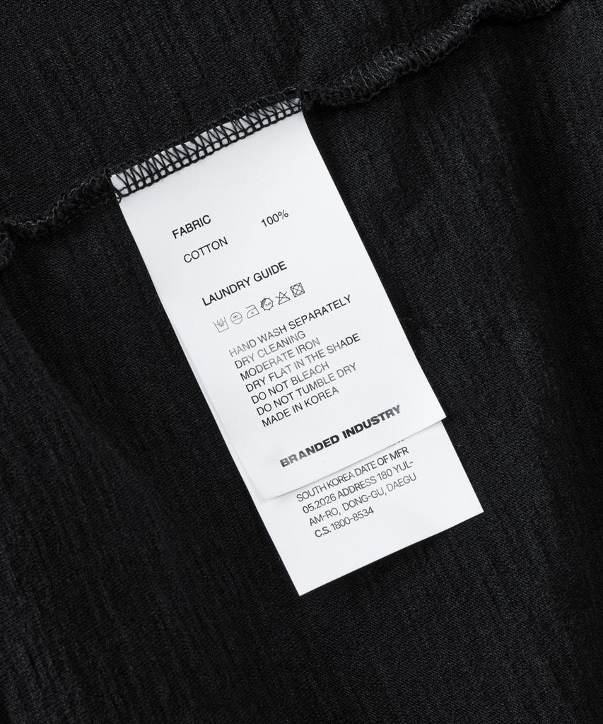 Beulaendideu Soft Slub Crop T-Shirt [Black]