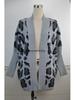 2025 Spring Women's Leopard Print Knitted Cardigan Sweater