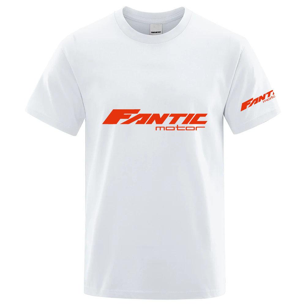2026 Fantic Motor Printing Unisexs New Brand Solid Color Round Neck Casual Short Sleeve Tshirt Summer Breathable Tops
