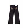 Vintage Star Print Denim Jeans Women Loose Straight Cut Streetwear Casual Pants