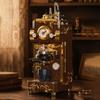 Creative Retro Steam Coffee Machine Building Blocks Classic Punk Espresso Machine With Light MOC Bricks Home Decoration Toy Gift