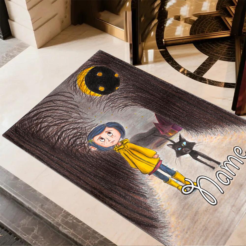 Moonlit Pathway Adventure Customized Name Area Rug Design for Balcony Study room Playrooms Dining Room Antislip Carpet Decorate Offices