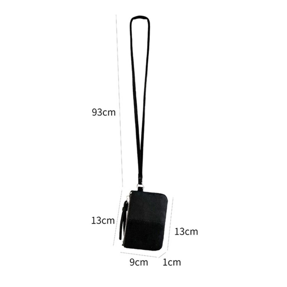 Leopard Print Suede Coin Purse Portable Lipstick Key Bag Women Shoulder Bag Mini Storage Bag Small Wallet Travel Neck Bag