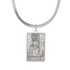 Tarot Cards Necklace for Women Stainless Steel Snake Chain Suit of Swords Traditional Tarot Art Minor Arcana Amulet Jewelry