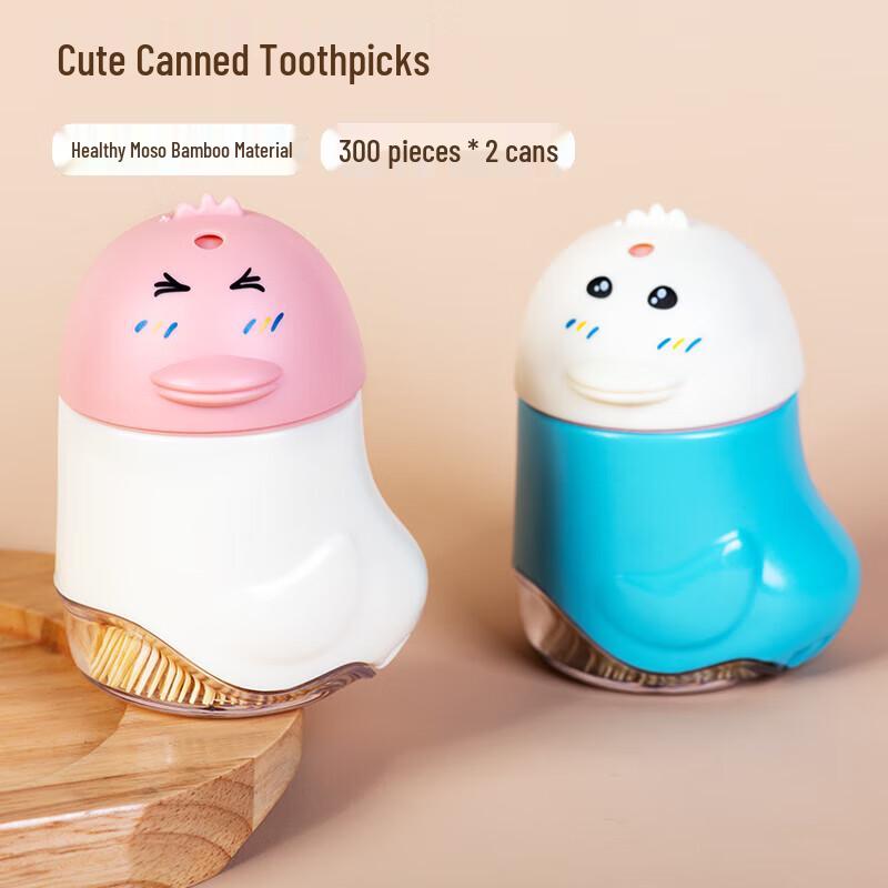 Fangcaodi Disposable Bamboo Toothpicks - Duck Bottle (2 Cans)