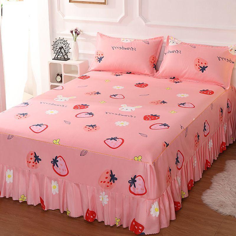 Anti-slip Bed Skirt Single Piece Single Double Bed Cover Bed Sheet Simmons Protective Cover Universal Bed
