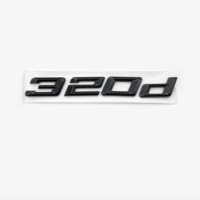 New Font GT 320d XDrive ABS Numbers Letters Emblem for BMW 3 Series E90 E46 F30 Car Trunk Logo Sticker GP6