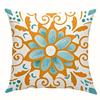 Colorful Floral Pattern Pillowcase ,Sofa Bedroom Cushion Cover, Single-sided Printing, Without Pillow Core