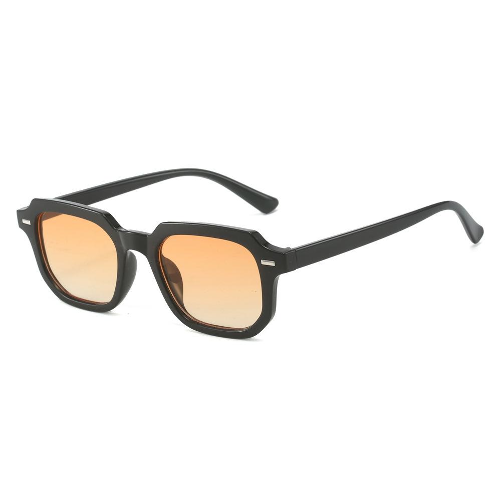 Men's Fashion Glasses New Trendy Square Frame Retro Rivet Y2K Music Festival Cool Street Style Decoration Suitable for Daily