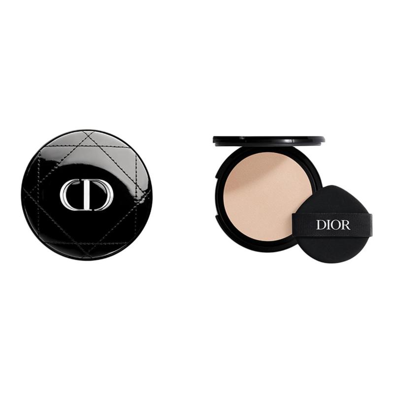 DIOR Cushion Two-piece set: Long-lasting moisturizing satin air cushion replacement core #0N 12g + black lacquered cannage pattern shell чёрный