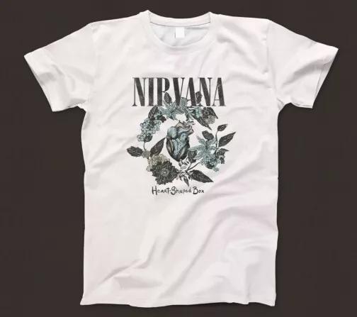 

Nirvana T Shirt 1166 Music Grunge Hard Rock Band Heart Shaped Box In Utero Kurt M