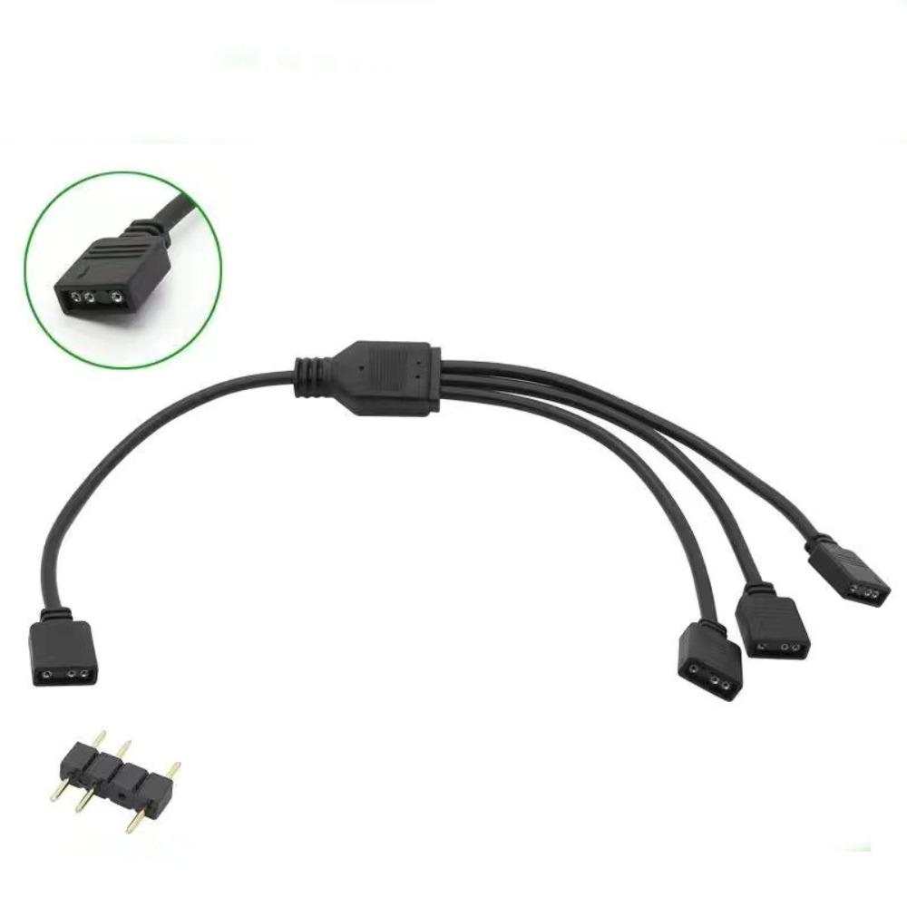 Professional 11V/1V ARGB Extension Cable 1Pin Universal RGB Splitter Cord Female to Female Computer Case Fans Adapter PC Build