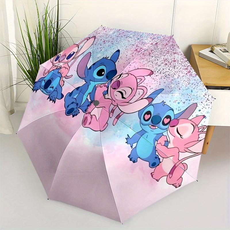 

Stitch,Lilo Automatic folding umbrella, 8 ribs portable foldable design, best choice for business and going out, birthday, Halloween, Christ