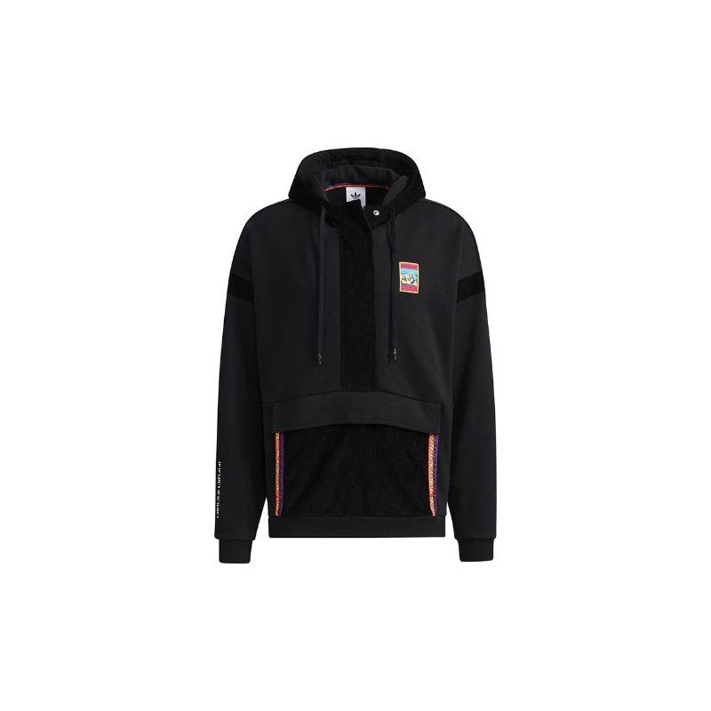 Adidas Originals Trefoil ADV Толстовка Athleisure Пуловер Мужская Толстовка Черная GV0929 XS