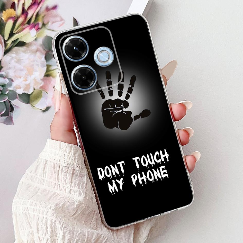 New For Xiaomi Redmi 13x 4G Case Cute Cartoon Panda Machine Flower TPU Soft Silicone Cover For Xiomi Redmi 13X Shockproof Bumper