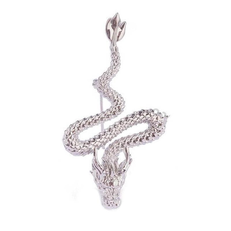 Chinese Zodiacs Shape Brooch Chinese Dragons Lapel Pins for Women Animal Themed Breastpins Stylish Accessory for Women