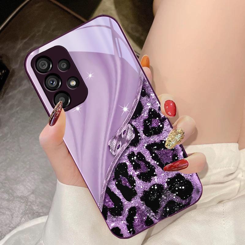 Colorful Patterns For Samsung Galaxy S10 4G S20 11E 30 S21 22 S24 Fe Pro S23 S25 Ultra 5G S9 Tempered Glass Phone Case