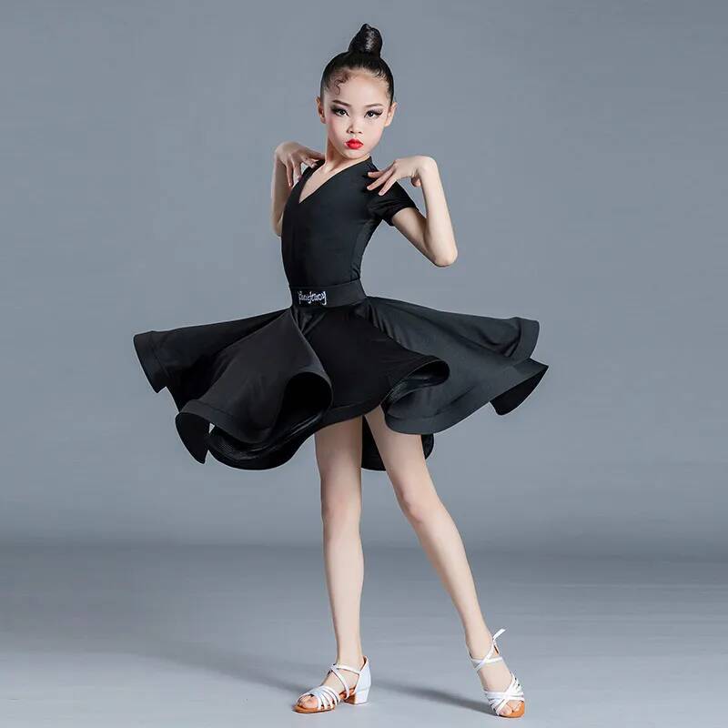 Ballroom Latin Dance Suit Dress Competition Girls Skirts Practice Wear Clothes Dancing Costume Tango Samba Cha Cha Two Piece
