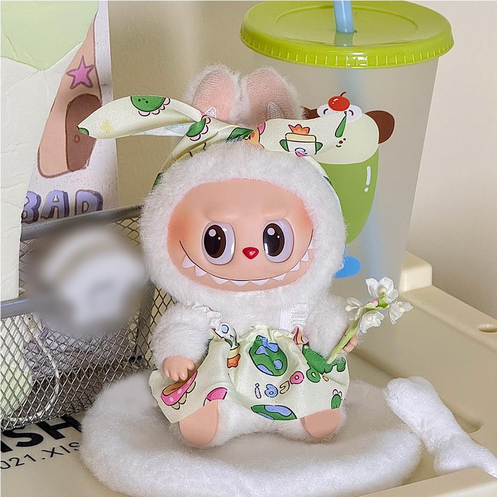 For 17cm Labubu Doll Clothes Fashion Clothes Dress Doll Clothes Color Match Overalls Dolls Accessories Cute Decoration Little Clothes