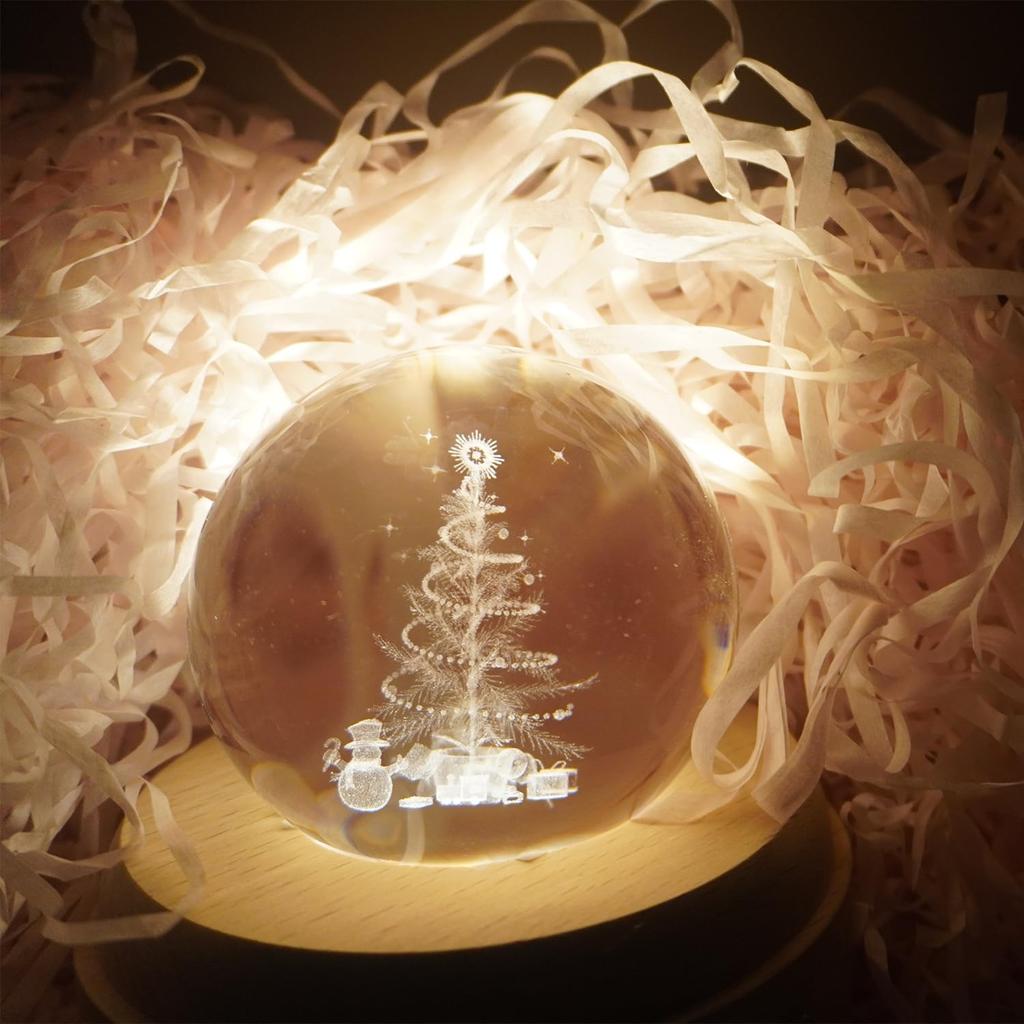 Authentic Music Box Gift Box Popular Gift for and Features Crystal LED Ambient USB Projection Wooden Bedside Romantic Soothing Perfect for and Tree