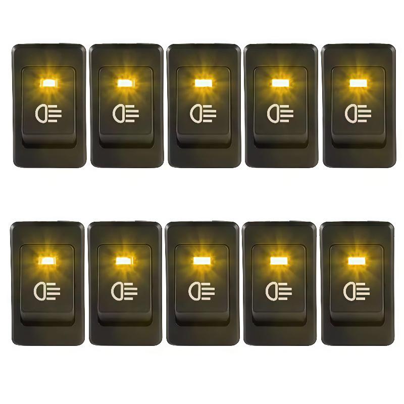 LED Rocker Fog Light Switch ASW-17D for Auto/Motorcycle, Red/Yellow/Blue/Green, 12-24V
