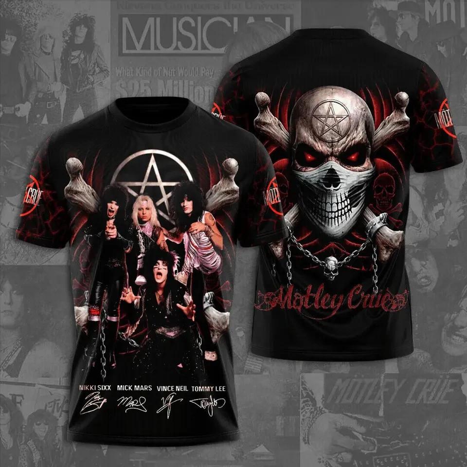 Motley Crue Rock Band Limited Edition 3D All Over Print T-shirt S