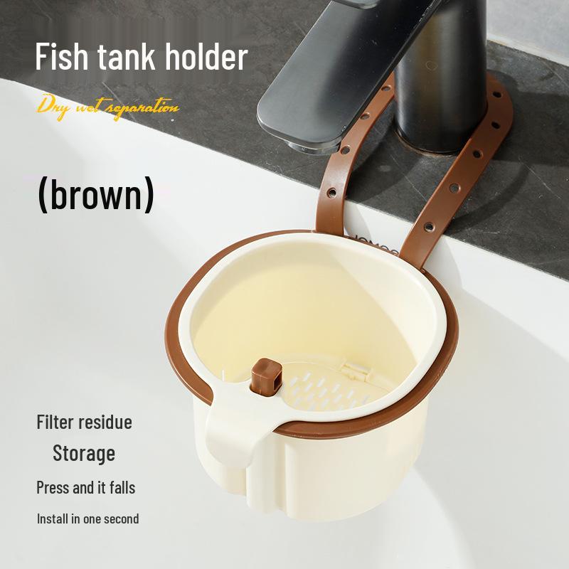 Wall-Mounted Kitchen Sink Drain Basket for Food Scraps and Tea Waste