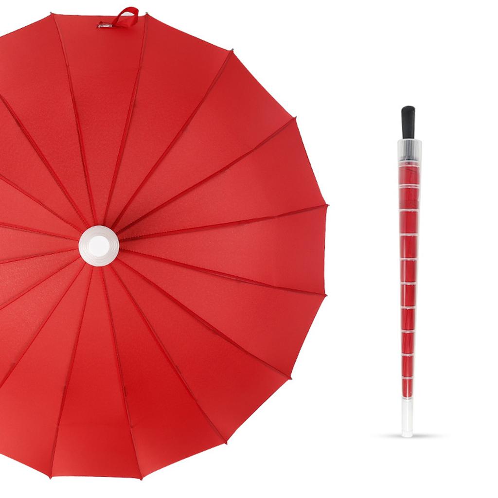 Long Handle Automatic Umbrellas 16 Ribs Rainbow Golf Umbrella Premium Large Sun Protection Outdoor Umbrella For Travel Camping