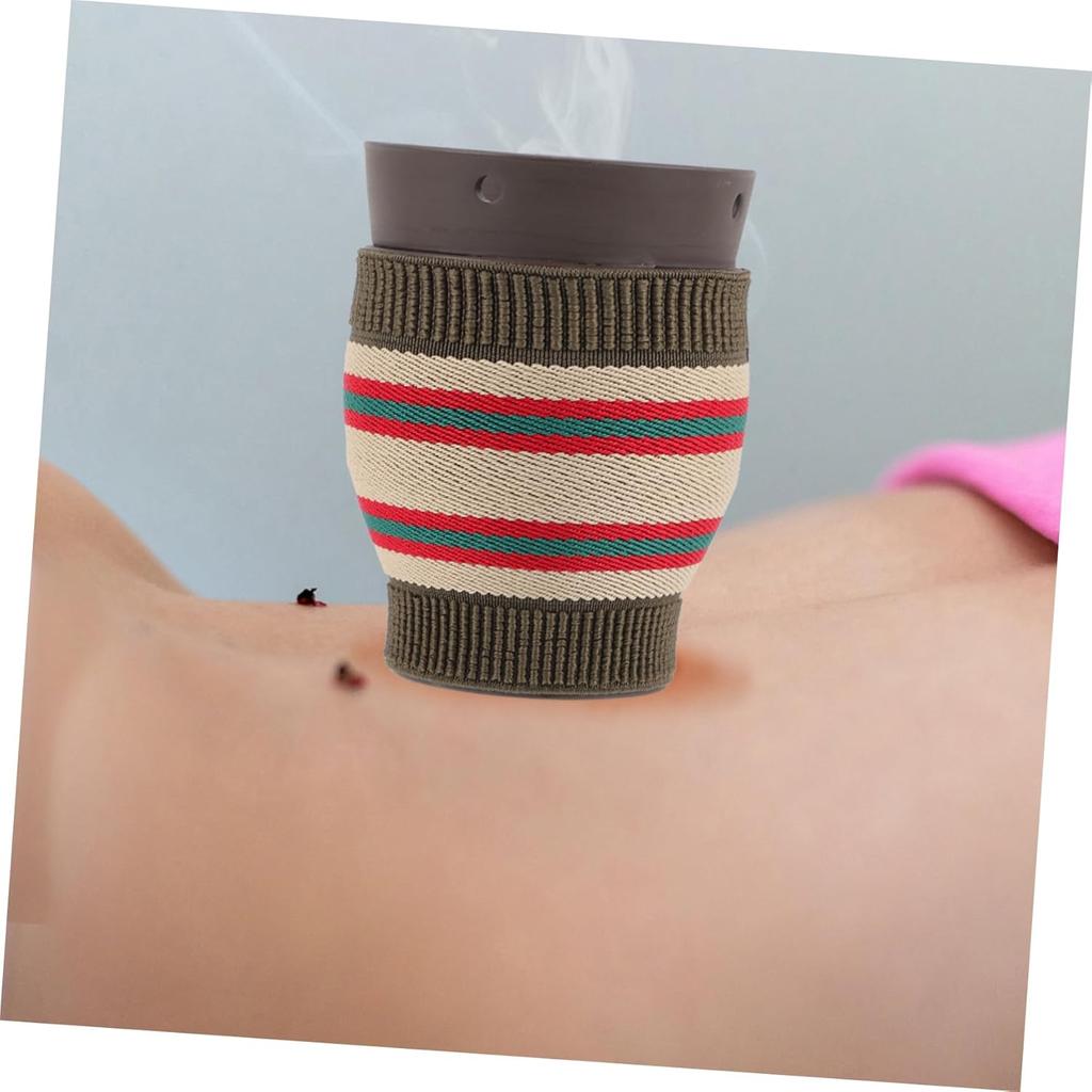 1set Ceramic Moxibustion Cup Portable Heat Insulation Moxibustion Pot for Home Use Massage Tool for Elderly and Wellness Present