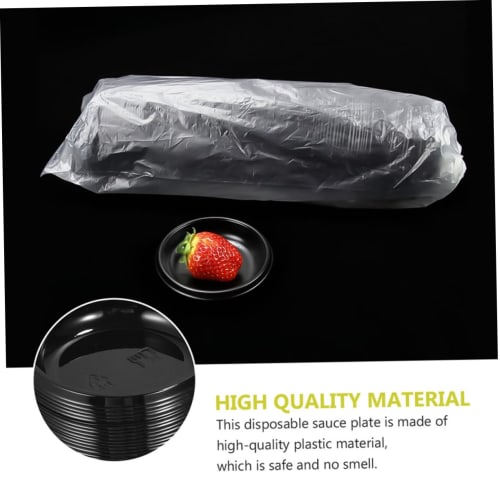 Cabilock 200-Piece Disposable Thick Round Sauce Dishes, Condiment Trays for Mustard, Disposable Sauce Dishes, and Dipping Bowls for Parties and BBQs