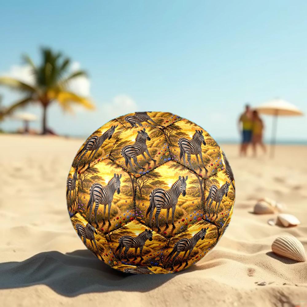 1pc Zebra African Landscape Durable Size 5 Soccer Ball Professional Match Training Football Indoor &Outdoor Sports Ball p60110