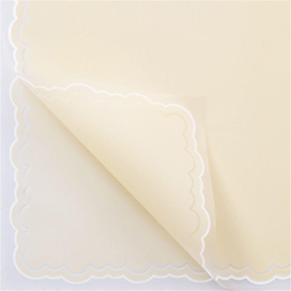 

20pcs Lace Jelly Film Wrapped Paper Translucent Flower Wrapping Paper Party Decor Bouquet жёлтый