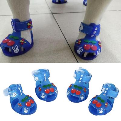 Yousheng 4Pcs Dog Shoes Paw Protection Anti-Slip Sole Adjustable Dog Boots Small Medium Large Dogs Breathable Dog Sandals