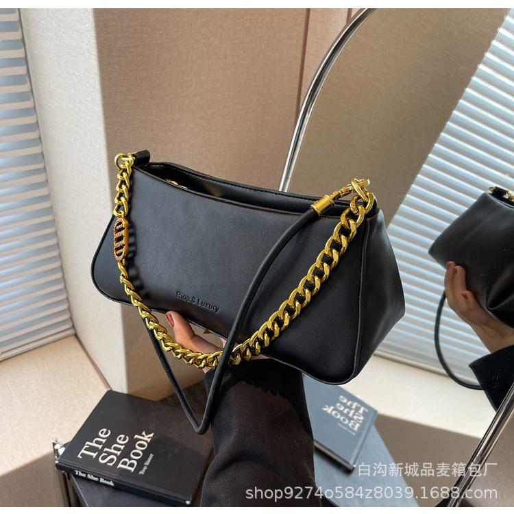 Foreign style chain small bag women's 2025 new autumn and winter fashion trendy messenger bag niche design texture shoulder women's bag