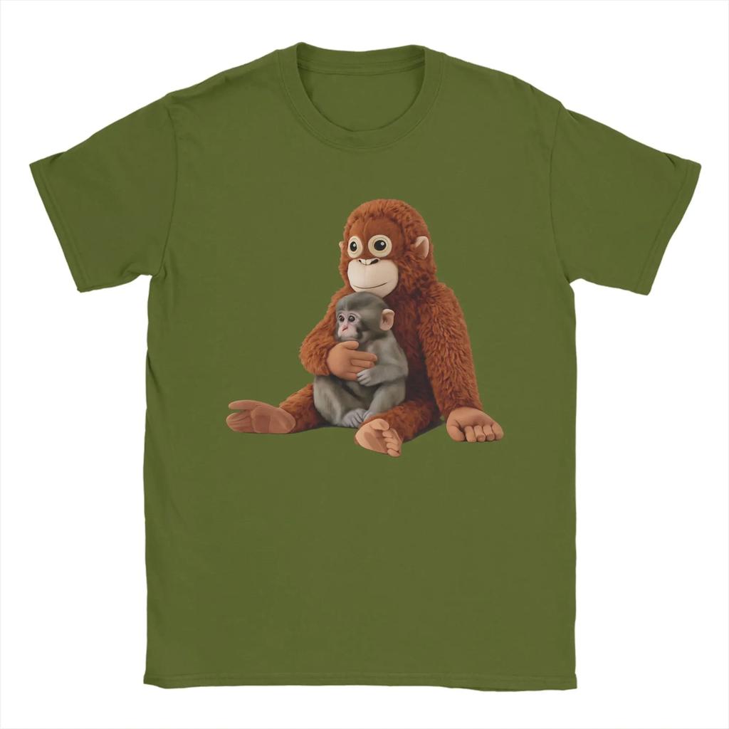 Punch Monkey Funny Animal Men T Shirt  Vintage Tees Short Sleeve Crewneck T-Shirts 100% Cotton Gift Idea Clothes