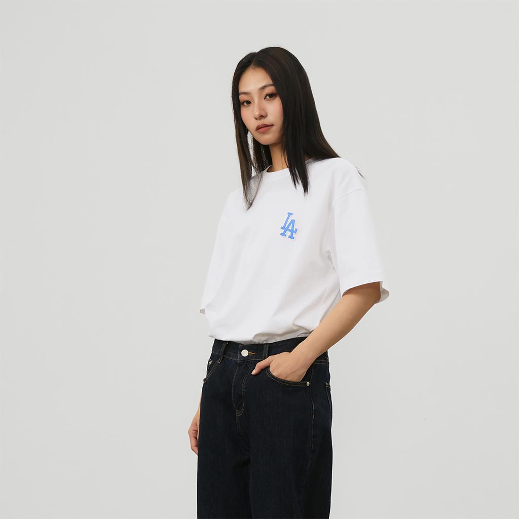 New MLB MONOGRAM Collection Los Angeles Dodgers SS24 T Shirt Unisex White 3ATSM0643-07WHS