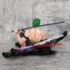 Anime One Piece Two Years Later Roronoa Zoro Sitting Ver. PVC Action Figure Statue Collection Model Kids Toys Doll Gifts 12cm