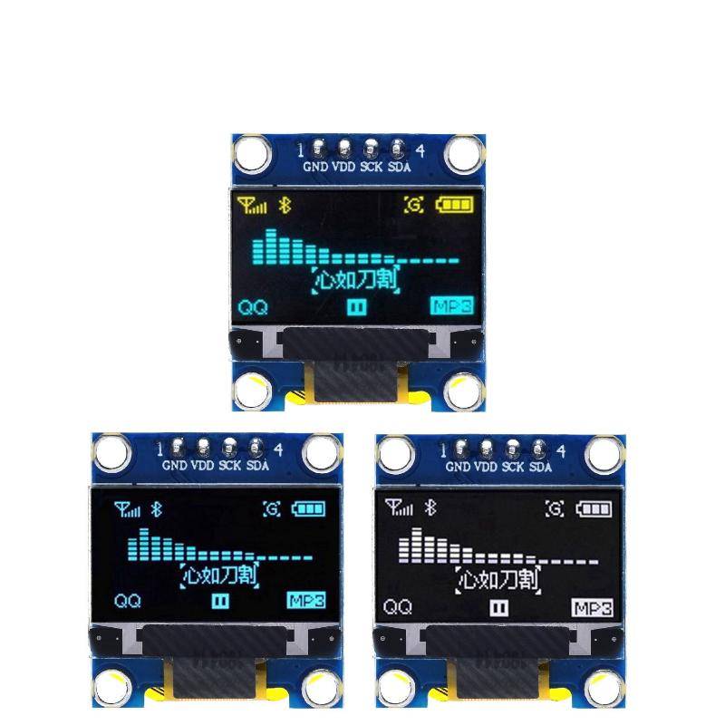 0.96 Inch 128x64 SSD1306 OLED Display IIC I2C Serial LCD Screen 1Pc Low Power Consumption for DIY Maker Projects