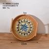 Japanese rattan hand woven color tray fruit household trays decorative simple circular ear-lifting